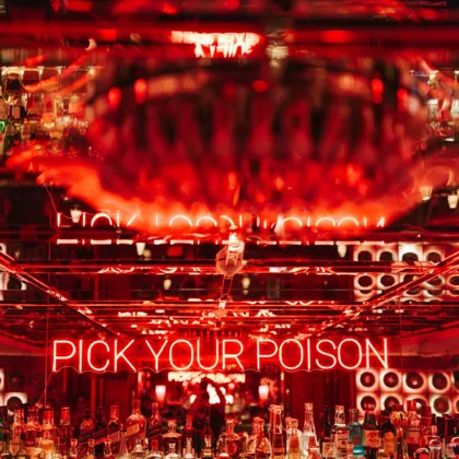 Drink at GAIA, low key light. Food photography in Dubai by Artur Begel