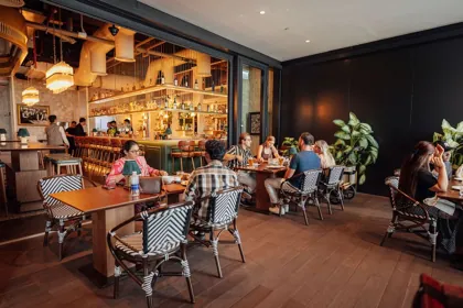 Interior of The Spaniel, editorial light. Food photography in Dubai by Artur Begel