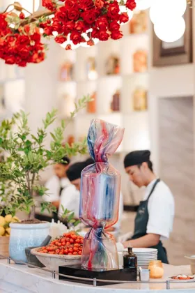 Interior of GAIA, high key light. Food photography in Dubai by Artur Begel