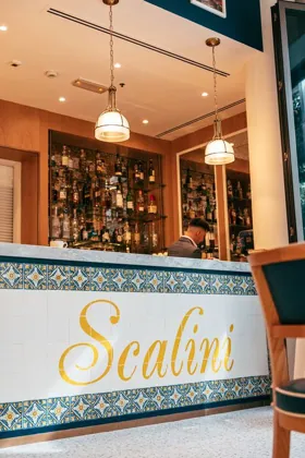 Interior of Scalini, editorial light. Food photography in Dubai by Artur Begel