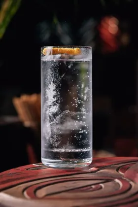 Drink at INA, low key light. Food photography in Dubai by Artur Begel