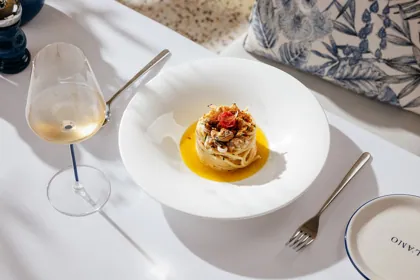 Dish at L'Amo, high key light. Food photography in Dubai by Artur Begel