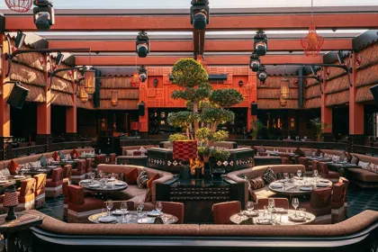 Interior of INA, editorial light. Food photography in Dubai by Artur Begel