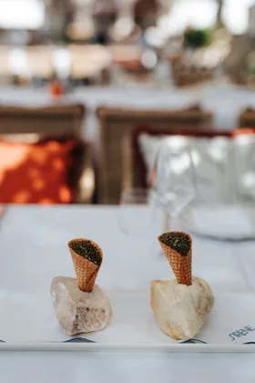 Dish at Sirene by Gaia, editorial light. Food photography in Dubai by Artur Begel
