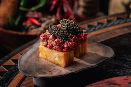 Dish at INA, low key light. Food photography in Dubai by Artur Begel