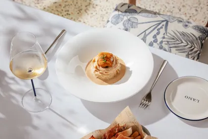 Dish at L'Amo, high key light. Food photography in Dubai by Artur Begel