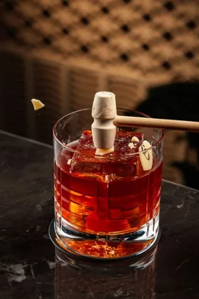 Drink at Attiko, low key light. Food photography in Dubai by Artur Begel