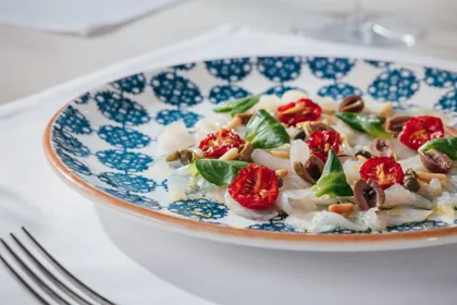 Dish at Isola, hard flash light. Food photography in Dubai by Artur Begel