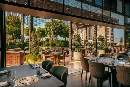 Interior of HANU, editorial light. Food photography in Dubai by Artur Begel