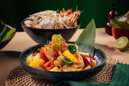 Dish at Ciel Hotel, hard flash light. Food photography in Dubai by Artur Begel