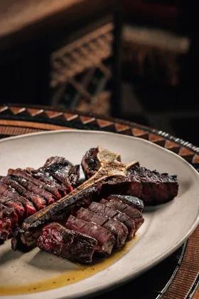 Dish at INA, low key light. Food photography in Dubai by Artur Begel