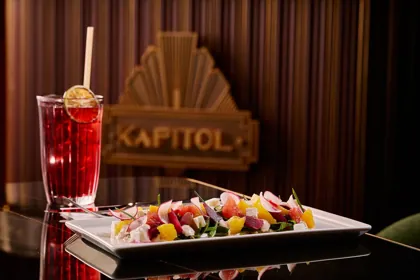 Drink at Kapitol, low key light. Food photography in Dubai by Artur Begel