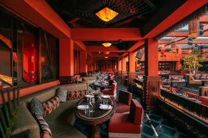 Interior of INA, low key light. Food photography in Dubai by Artur Begel