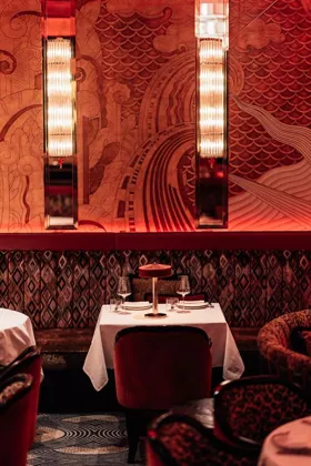 Interior of Adaline, low key light. Food photography in Dubai by Artur Begel