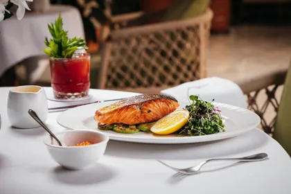 Dish at Novikov, editorial light. Food photography in Dubai by Artur Begel