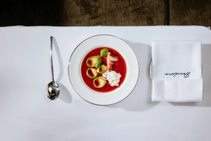 Dish at La Famiglia restaurant, editorial light. Food photography in Dubai by Artur Begel