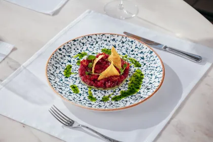 Dish at Isola, high key light. Food photography in Dubai by Artur Begel