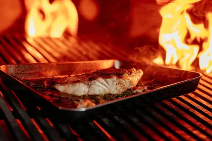 Dish at Novikov, hard flash light. Food photography in Dubai by Artur Begel