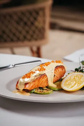 Dish at Novikov, hard flash light. Food photography in Dubai by Artur Begel