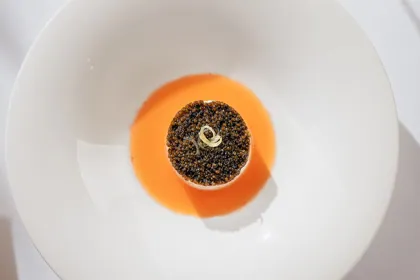 Dish at L'Amo, high key light. Food photography in Dubai by Artur Begel