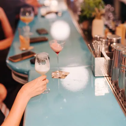 Drink at GAIA, editorial light. Food photography in Dubai by Artur Begel