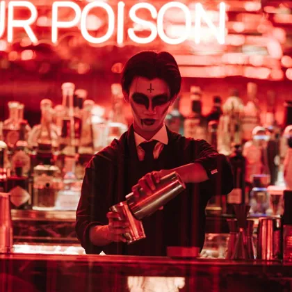 Drink at GAIA, editorial light. Food photography in Dubai by Artur Begel