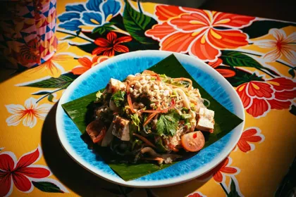 Dish at SipSong, hard flash light. Food photography in Dubai by Artur Begel