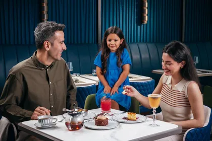 Interior of Ciel Hotel, editorial light. Food photography in Dubai by Artur Begel