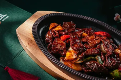 Dish at YU, low key light. Food photography in Dubai by Artur Begel