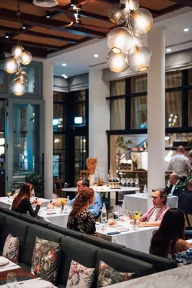 Interior of Isola, editorial light. Food photography in Dubai by Artur Begel
