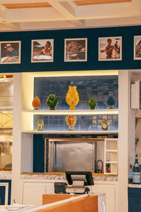 Interior of Scalini, editorial light. Food photography in Dubai by Artur Begel