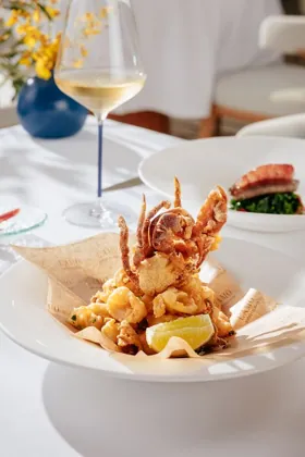 Dish at L'Amo, editorial light. Food photography in Dubai by Artur Begel