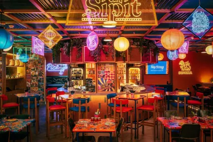 Interior of SipSong, editorial light. Food photography in Dubai by Artur Begel