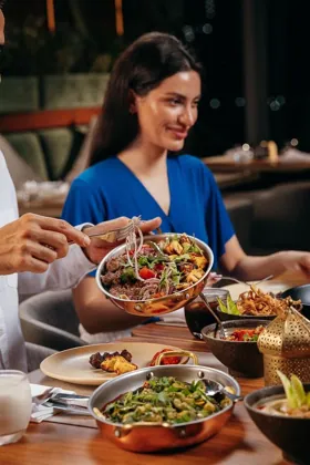 Dish at Ciel Hotel, low key light. Food photography in Dubai by Artur Begel