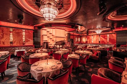 Interior of Adaline, low key light. Food photography in Dubai by Artur Begel