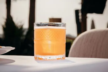 Drink at Be Beach, editorial light. Food photography in Dubai by Artur Begel