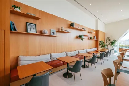 Interior of Joud Coffee, editorial light. Food photography in Dubai by Artur Begel