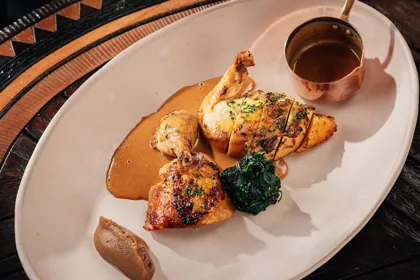 Dish at INA, hard flash light. Food photography in Dubai by Artur Begel