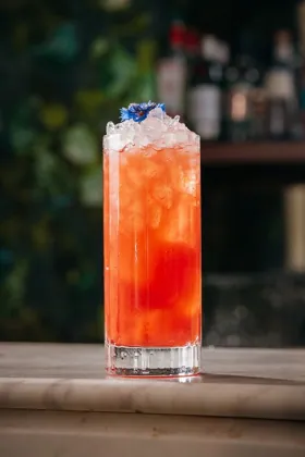 Drink at Isola, low key light. Food photography in Dubai by Artur Begel