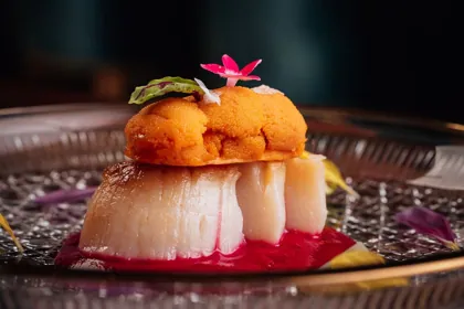 Dish at Kigo, low key light. Food photography in Dubai by Artur Begel