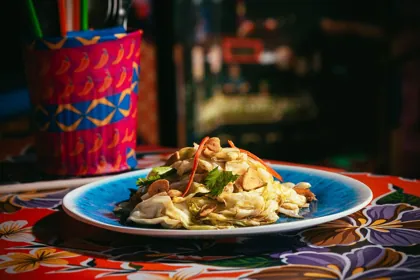 Dish at SipSong, low key light. Food photography in Dubai by Artur Begel