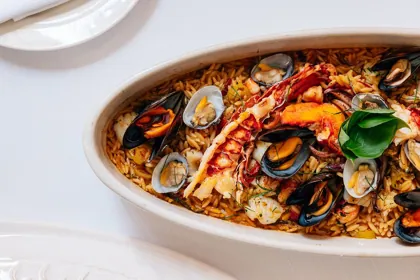 Dish at GAIA, hard flash light. Food photography in Dubai by Artur Begel