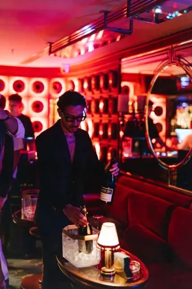Drink at NYX, low key light. Food photography in Dubai by Artur Begel