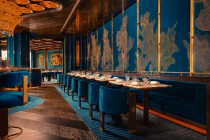 Interior of Isabel, low key light. Food photography in Dubai by Artur Begel