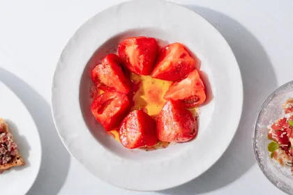 Dish at GAIA, high key light. Food photography in Dubai by Artur Begel