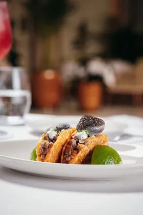 Dish at Novikov, hard flash light. Food photography in Dubai by Artur Begel