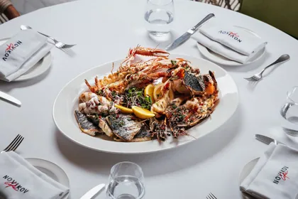 Dish at Novikov, high key light. Food photography in Dubai by Artur Begel
