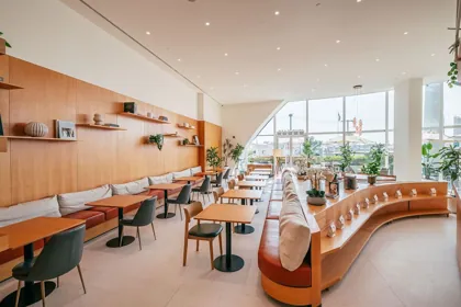 Interior of Joud Coffee, editorial light. Food photography in Dubai by Artur Begel