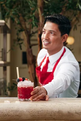 Drink at Novikov, editorial light. Food photography in Dubai by Artur Begel