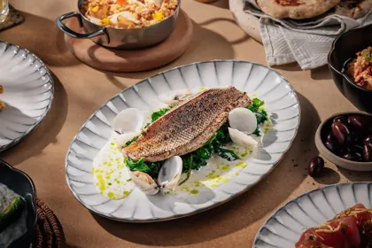Dish at Ciel Hotel, hard flash light. Food photography in Dubai by Artur Begel